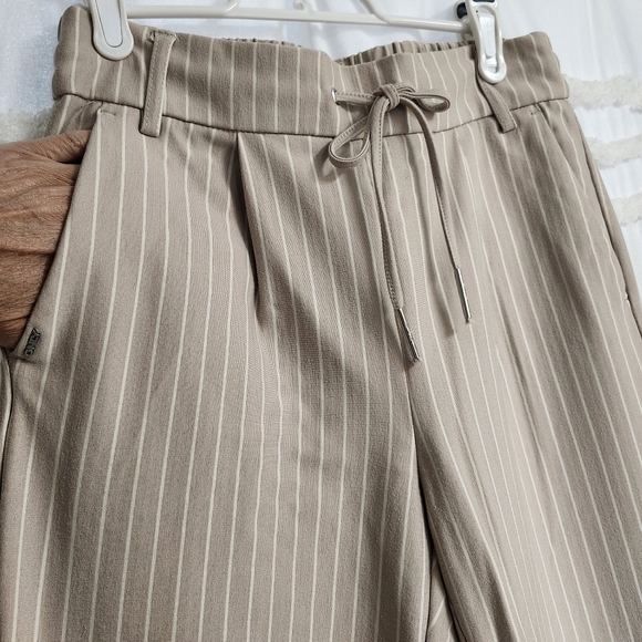 Only Pants - Striped Tan Women's Pants. Size Small.